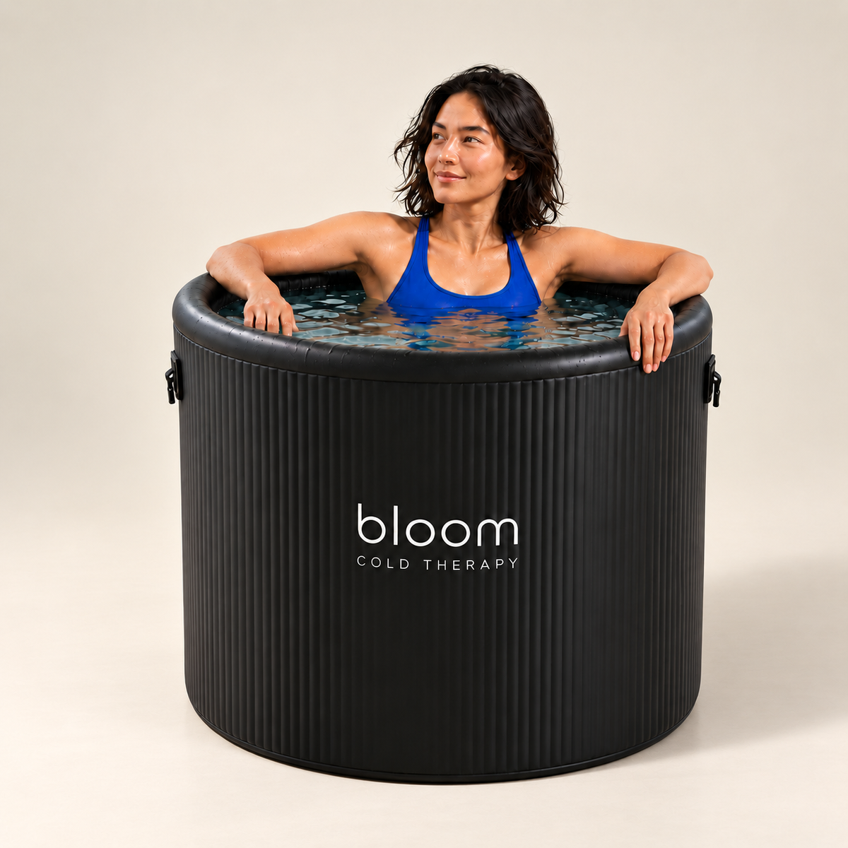 Bloom Ice Pro - Tub, 100 cm diameter × 90 cm height — woman using the tub